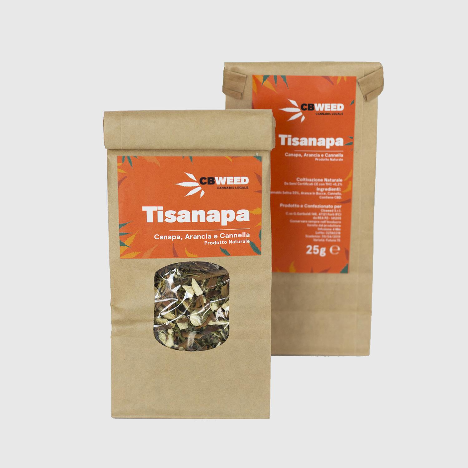 Tisanapa herbatka konopna z dodatkiem pomarańczy i cynamonu 25g